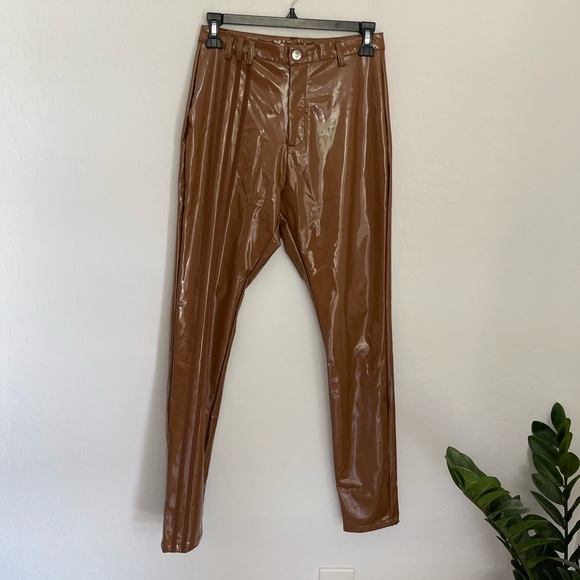 IVY PARK X ADIDAS Brown Latex Pants Size Small NWT - Picture 3 of 9